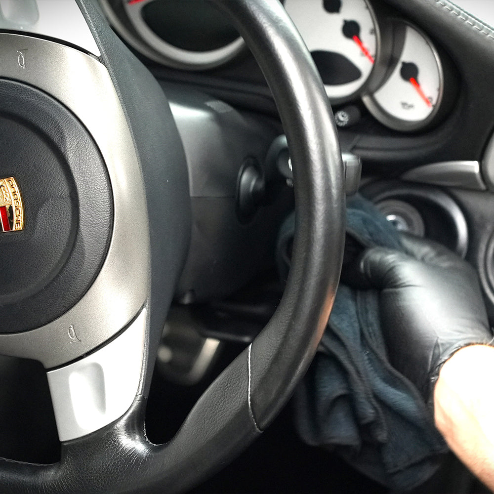 enact 300 gsm car microfibre cloths cleaning Porsche interior